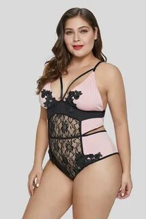 Floral Lace Applique Plus Size Teddy арт. 111420 интернет-ма