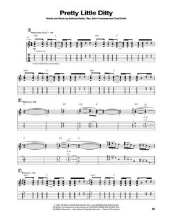 Pretty Little Ditty Sheet Music Red Hot Chili Peppers Guitar