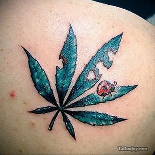 marijuana leaf tattoo 30.09.2019 № 020 -hemp (MARIJUANA) tat