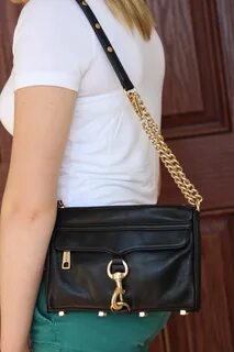 Rebecca Minkoff Mini Mac Black Leather Crossbody Bag with Go