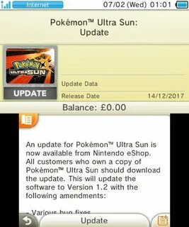 Pokémon Ultra Sun & Ultra Moon Patch 1.2 now available Pokém