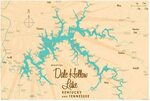 Map Of Dale Hollow Lake - The Ozarks Map