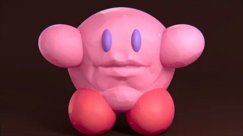 Cursed Kirby suggested by u/BlinkRogue Kirby, Blender models