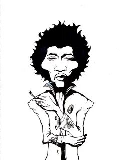 Jimi Hendrix Caricature on Behance