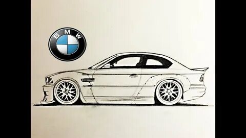 Como dibujar un BMW M3 E46 / how to draw a car - YouTube