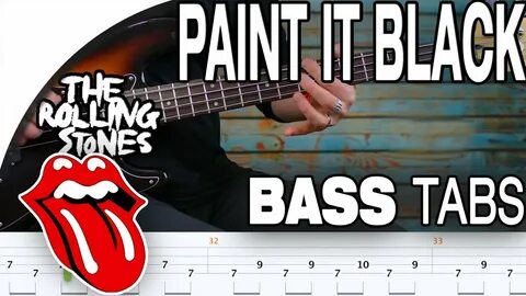 The Rolling Stones - Paint it Black Bass Cover With Tabs in 