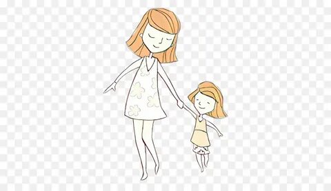 Hair Cartoon png is about is about Cartoon, Drawing, Mother, Daughter, Silh...