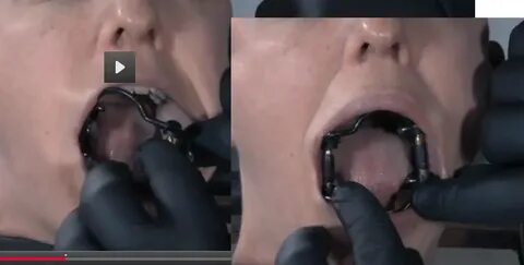 Keeping mouth open during bdsm deepthroat