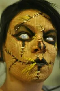 Scarecrow halloween makeup, Scarecrow face paint, Halloween 