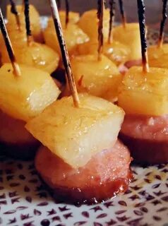 Lui in Cucina: Glazed Pineapple Kielbasa Bites Yummy appetiz