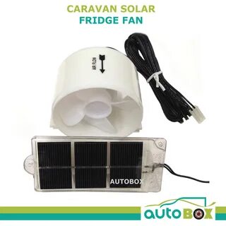 Caravan White Solar Fridge Cooling Fan Camping Camper Motorh