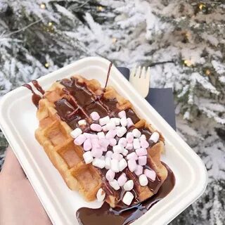 Belgian Chocolate Waffles & Marshmallows at the Christmas Ma