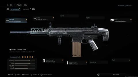 Modern Warfare: FN Scar 17 class setup (Multiplayer weapon a