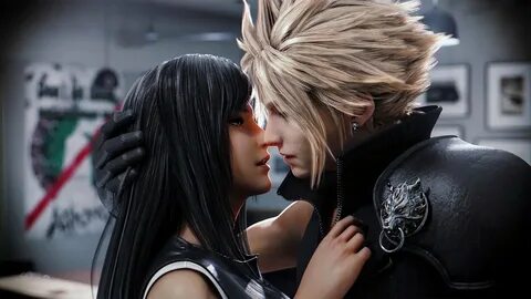 CLOUD AND TIFA FIRST KISS ROMANTIC SCENES IN CHAPTER 5 - Fin