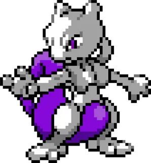 Modernised Mewtwo - Mewtwo Pixel Art Clipart - Full Size Cli