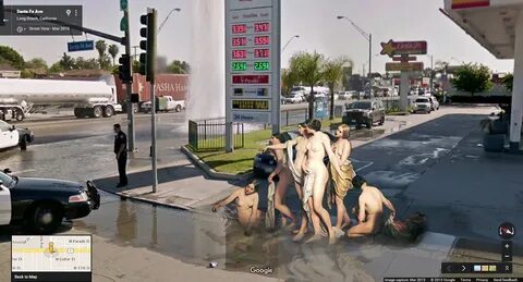 Classic Paintings Invade The Streets Of Google Street View B