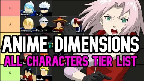 Anime Dimensions Tier List (Who is the Best Character in Ani