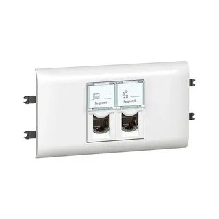 Розетка 2xRJ45 Cat.6 Legrand MOSAIC, белый - купить, цена 15