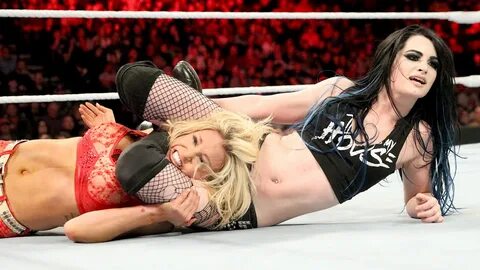 Paige rolling around with a woman between her legs " MyConfi