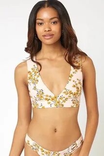 Billabong Sol Dawn Plunge Bikini Top Bikinis, Plunge bikini,