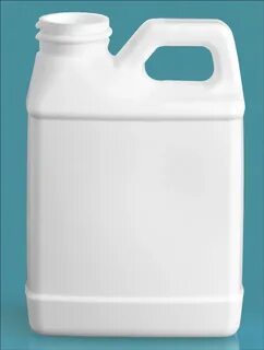 8 oz White HDPE F-Style Jugs (Bulk), Caps NOT Included