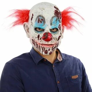 Scary Evil Clown Mask,Double Face Latex Rubber Mask Hallowee