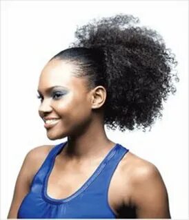 African American Afro Kinky Curly Ponytail Natural Hair Kink