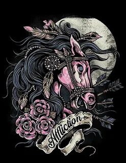 Tattoo Style Illustrations by Strawcastle Horse tattoo, Tatt