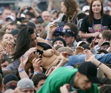 Crowd Surfing Naked