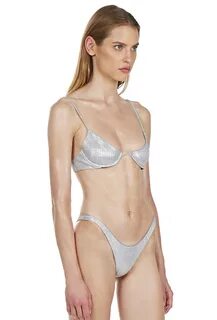 silver sequin bikini top OFF-68