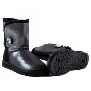 UGG BAILEY BUTTON GLITTER BLACK