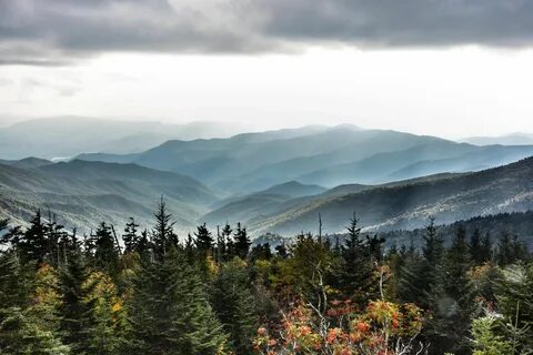 Great Smoky Mountains From Clingmans Dome 2048 x 1365 OC Smo