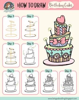 How To Draw Birthday Cake - Easy Step By Step Drawing Tutorial
