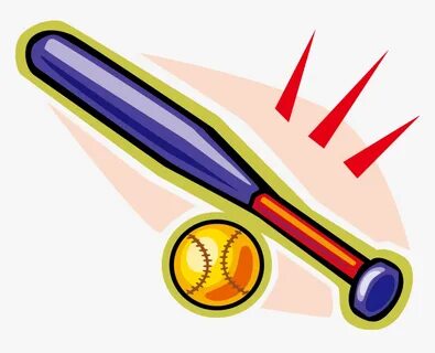 Transparent Baseball Bat Clipart Png - Bat And Ball Clip Art