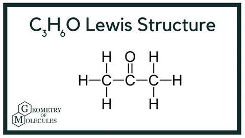 C3H6O Lewis Structure (Acetone) Functional group, Molecules,