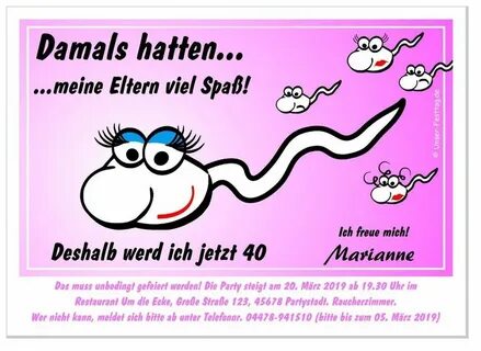 Einladungskarte für Frauen Spermi Variante 2 Einladungskarte
