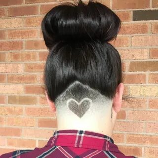 Heart in the Triangle Undercut hairstyles, Shaved hair desig