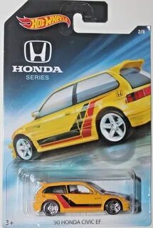 2018 Hot Wheels Yellow '90 Honda Civic EF 2/8 Walmart Pr5 fo