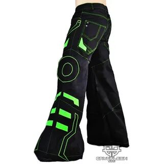 Cryoflesh Tron Rave Cyberpunk Cybergoth Phat Pants Uv Rebels