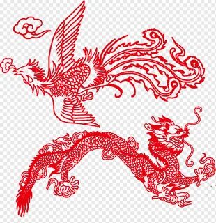 Visual arts Fenghuang, Phoenix, text, dragon, fictional Char
