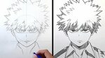 How to Draw BAKUGO KATSUKI Boku no Hero Academia - Step by s