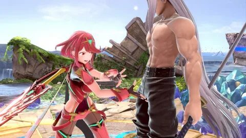 Pyra checks out Sephiroth Super Smash Brothers Ultimate Know