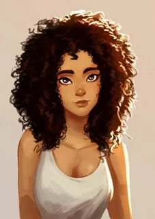 Pin by Gisely on wallpapers Curly hair cartoon, Curly hair d