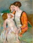 File:Mary Cassatt - Mother daughter and son - 1913.jpg - Wik