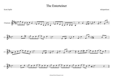 The Entertainer By Scott Joplin For Clarinet And Piano Sheet