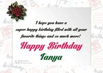 Happy Birthday Tanya - AZBirthdayWishes.com