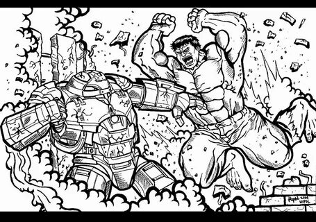 Printable Coloring Pages Hulkbuster : Hulkbuster Drawing at 