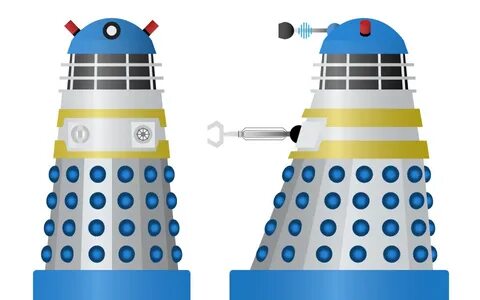 Blue, Silver and Gold Movie Daleks - Dalek Colour Schemes an