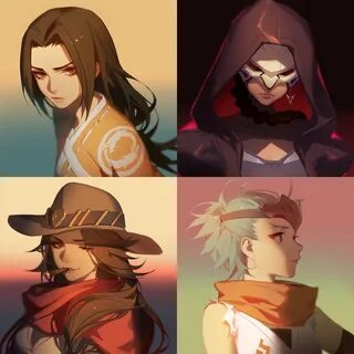 Anime 1600x1600 Overwatch Reaper (Overwatch) Genji (Overwatc