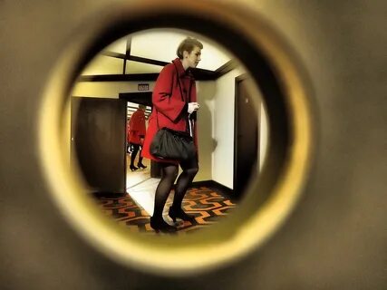By looking,peephole,woman,voyeur,key hole - free photo from 